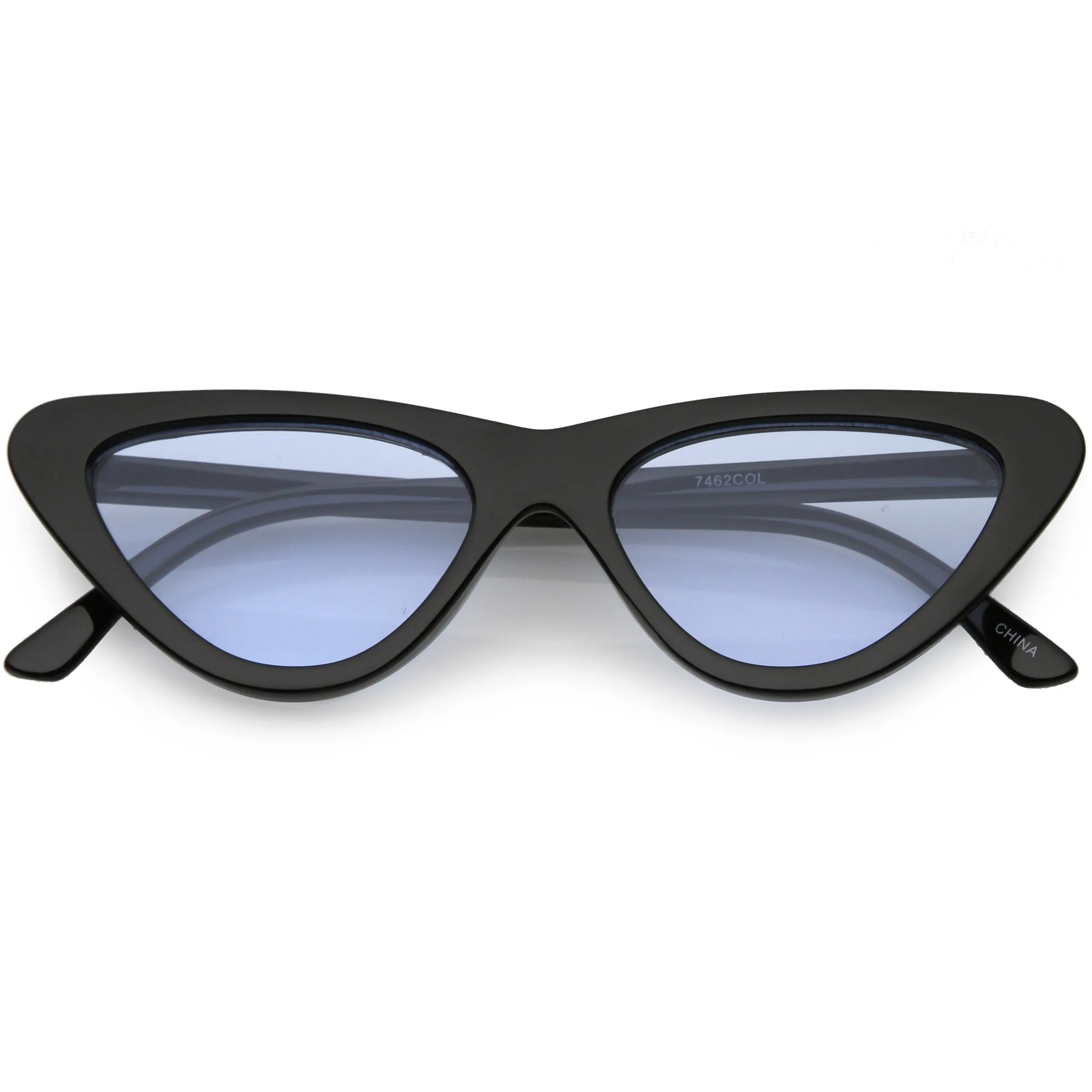 Retro 1990's Narrow Color Tone Flat Lens Cat Eye Sunglasses C522