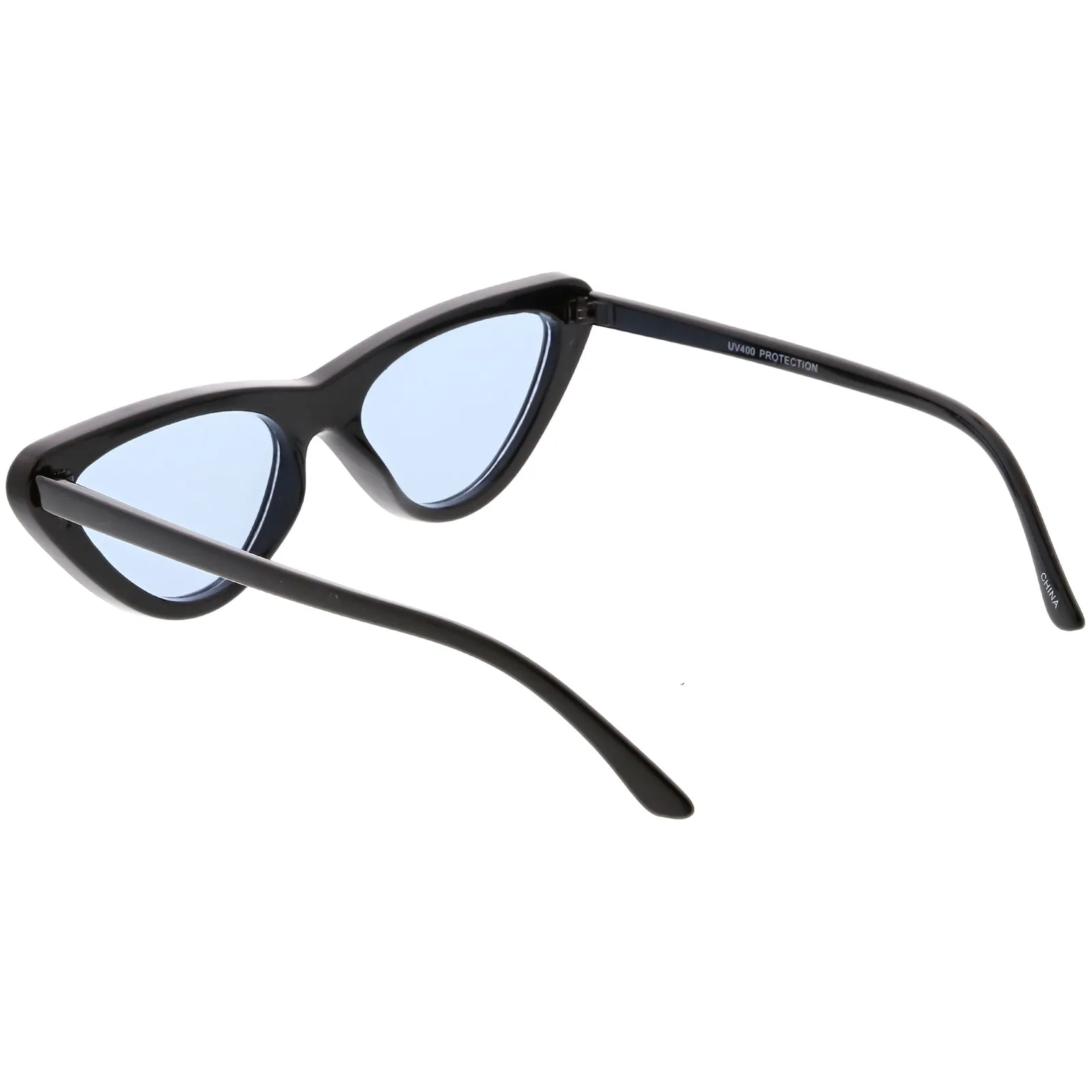 Retro 1990's Narrow Color Tone Flat Lens Cat Eye Sunglasses C522
