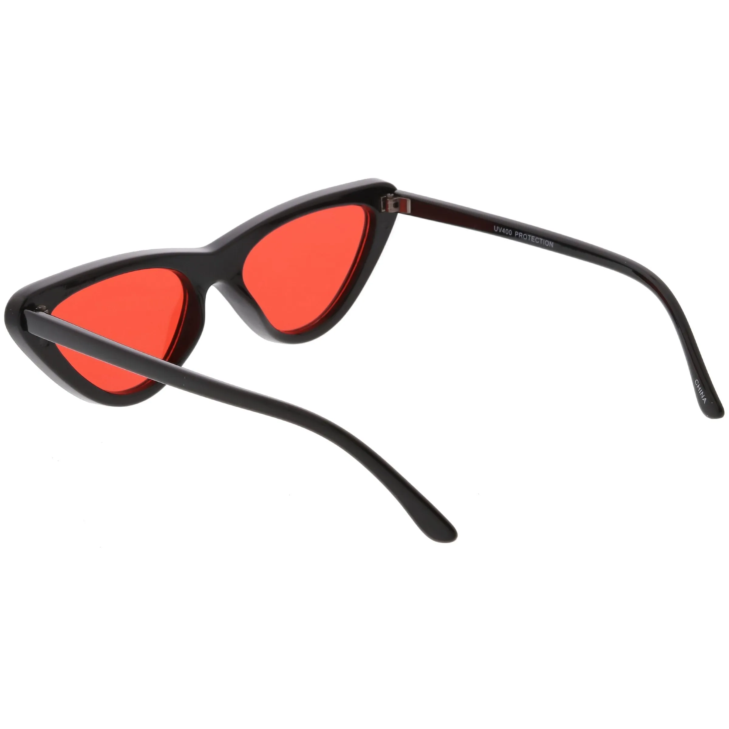 Retro 1990's Narrow Color Tone Flat Lens Cat Eye Sunglasses C522