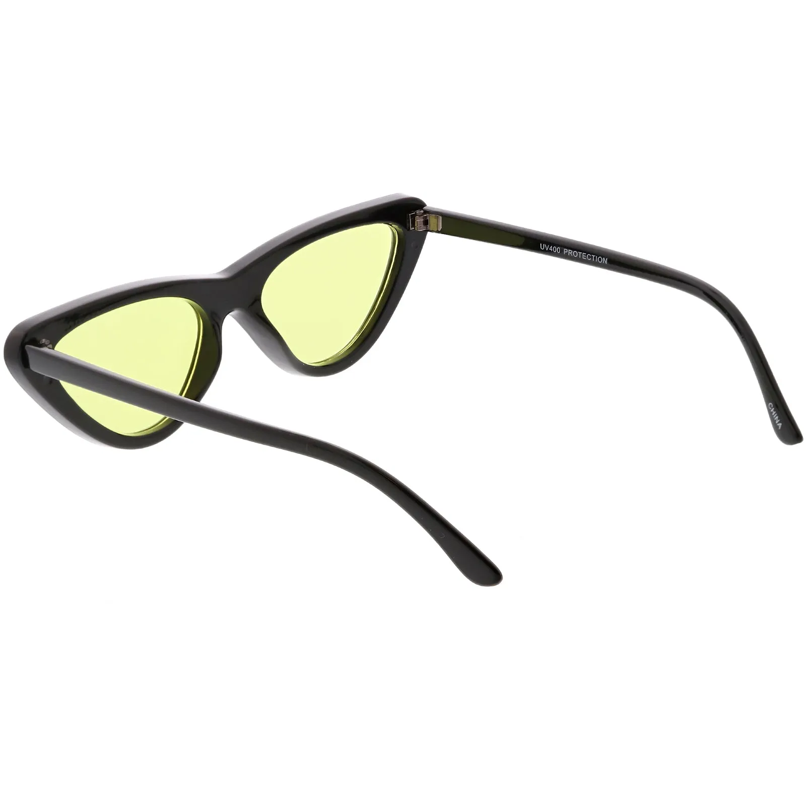 Retro 1990's Narrow Color Tone Flat Lens Cat Eye Sunglasses C522