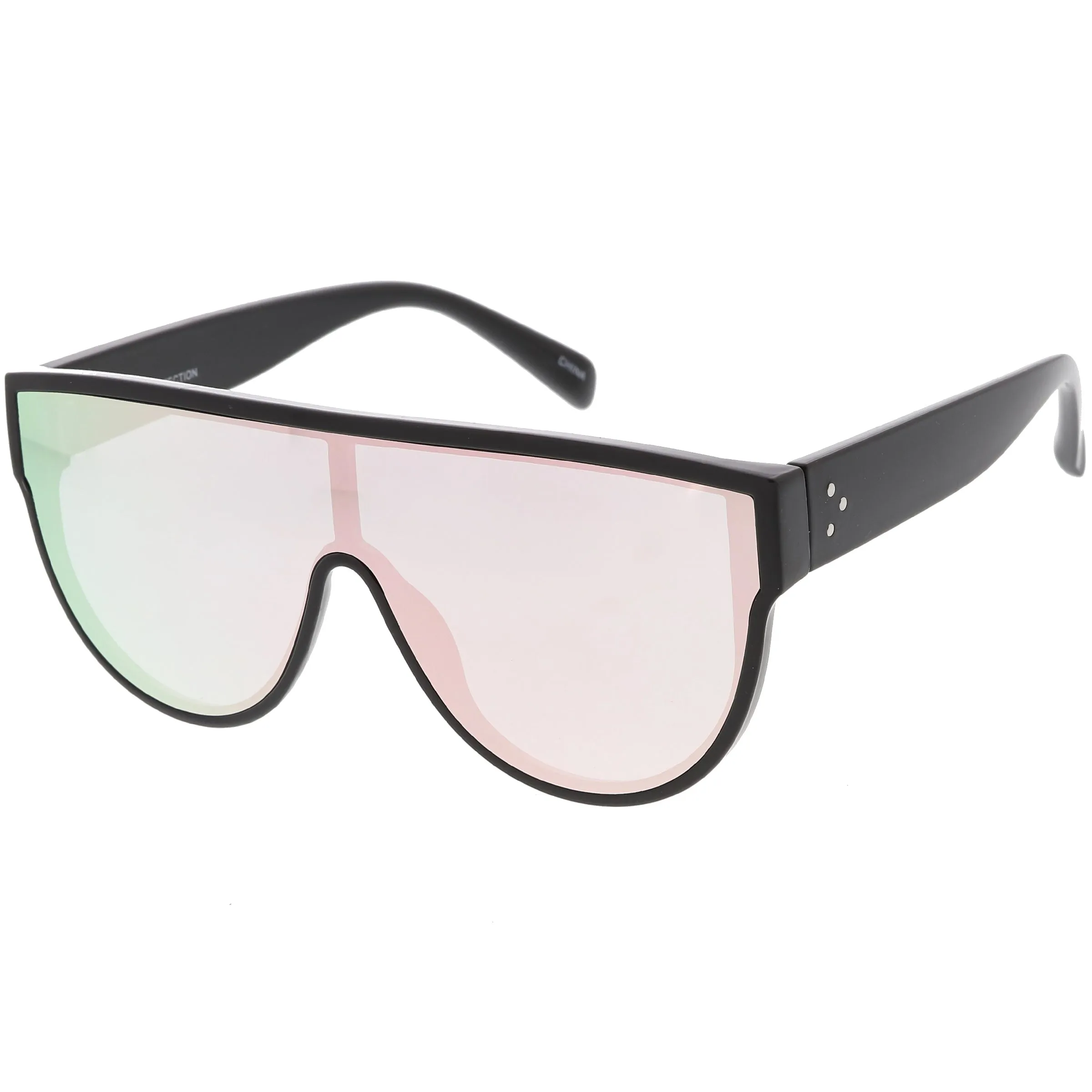 Retro Modern Infinity Mirrored Flat Lens Shield Sunglasses C558