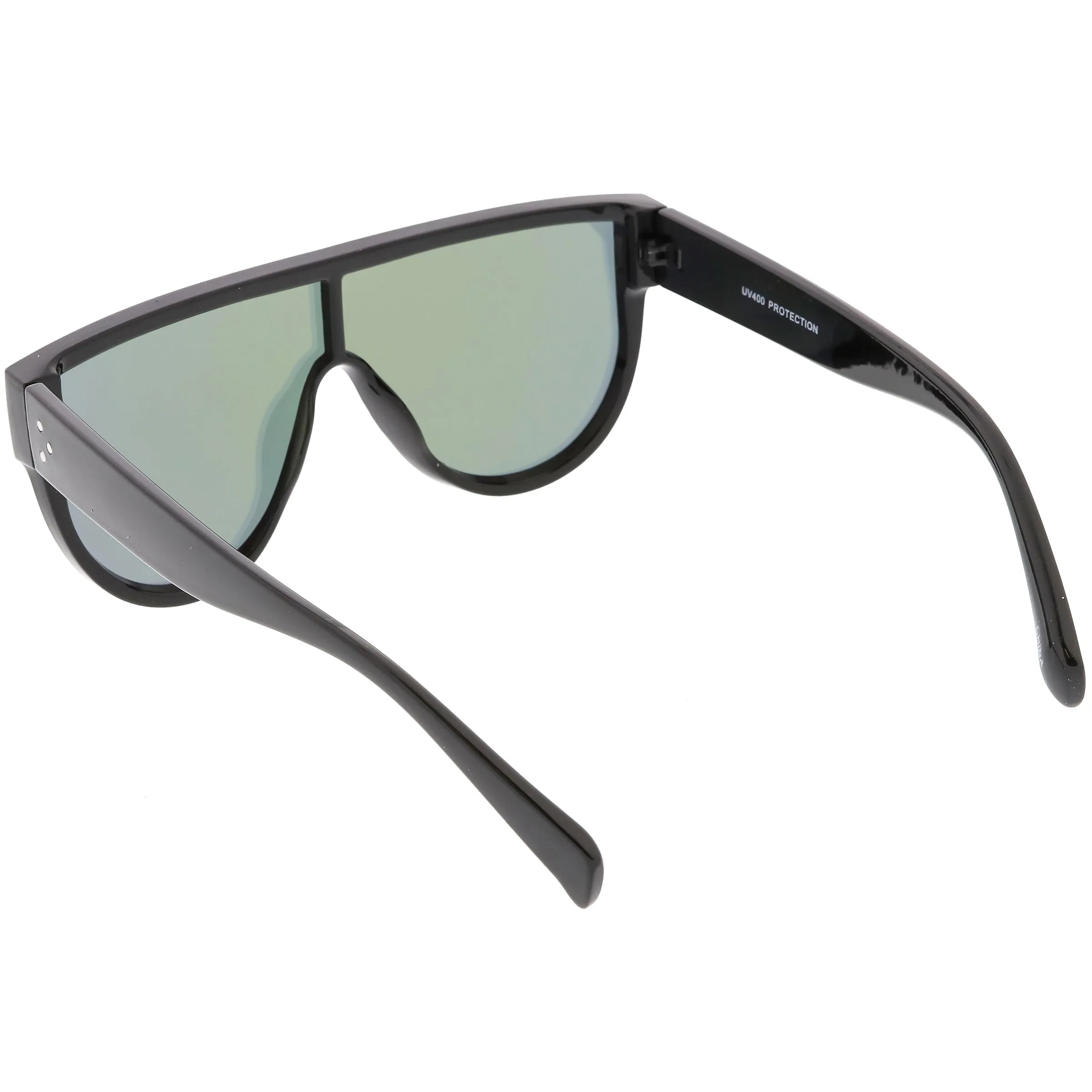Retro Modern Infinity Mirrored Flat Lens Shield Sunglasses C558