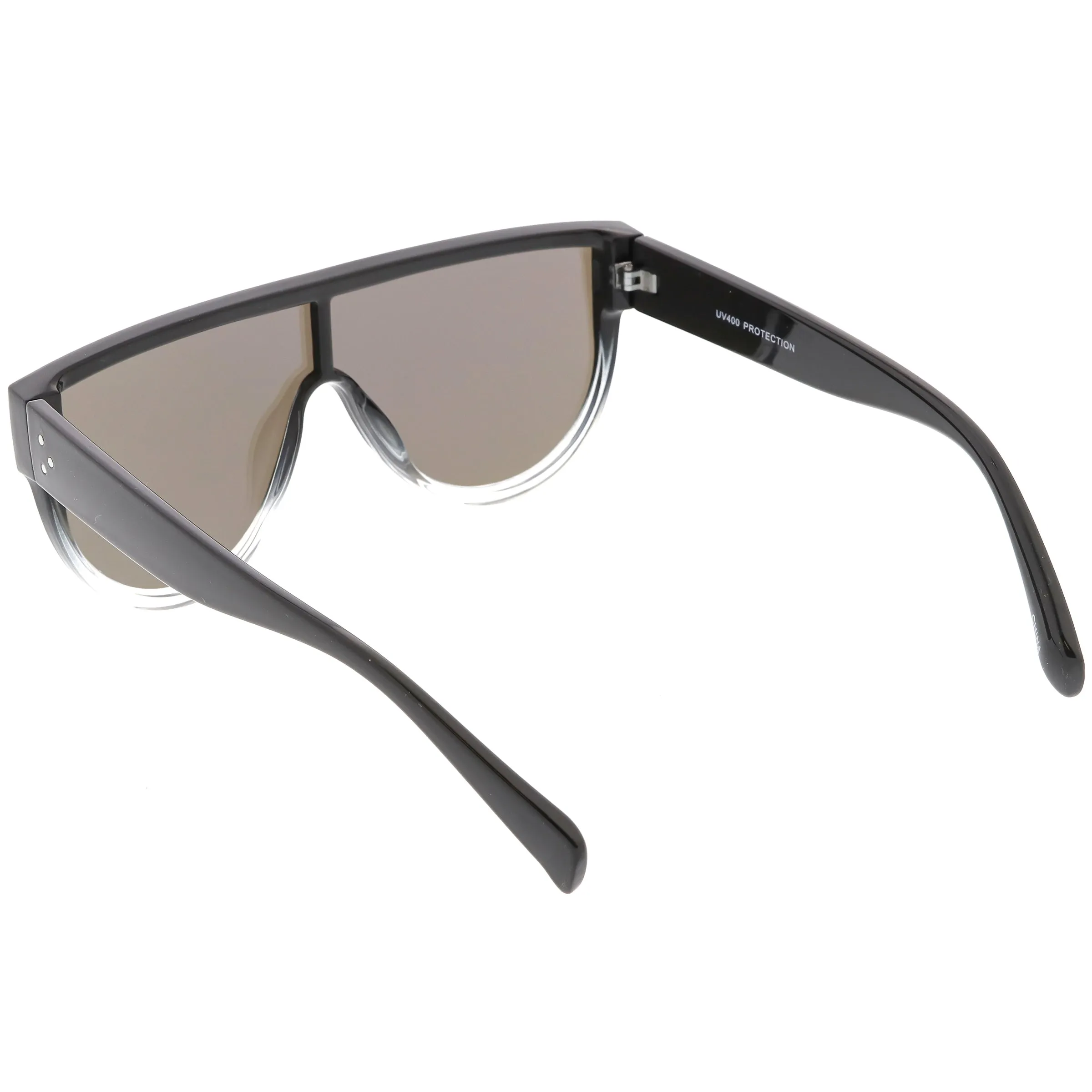 Retro Modern Infinity Mirrored Flat Lens Shield Sunglasses C558