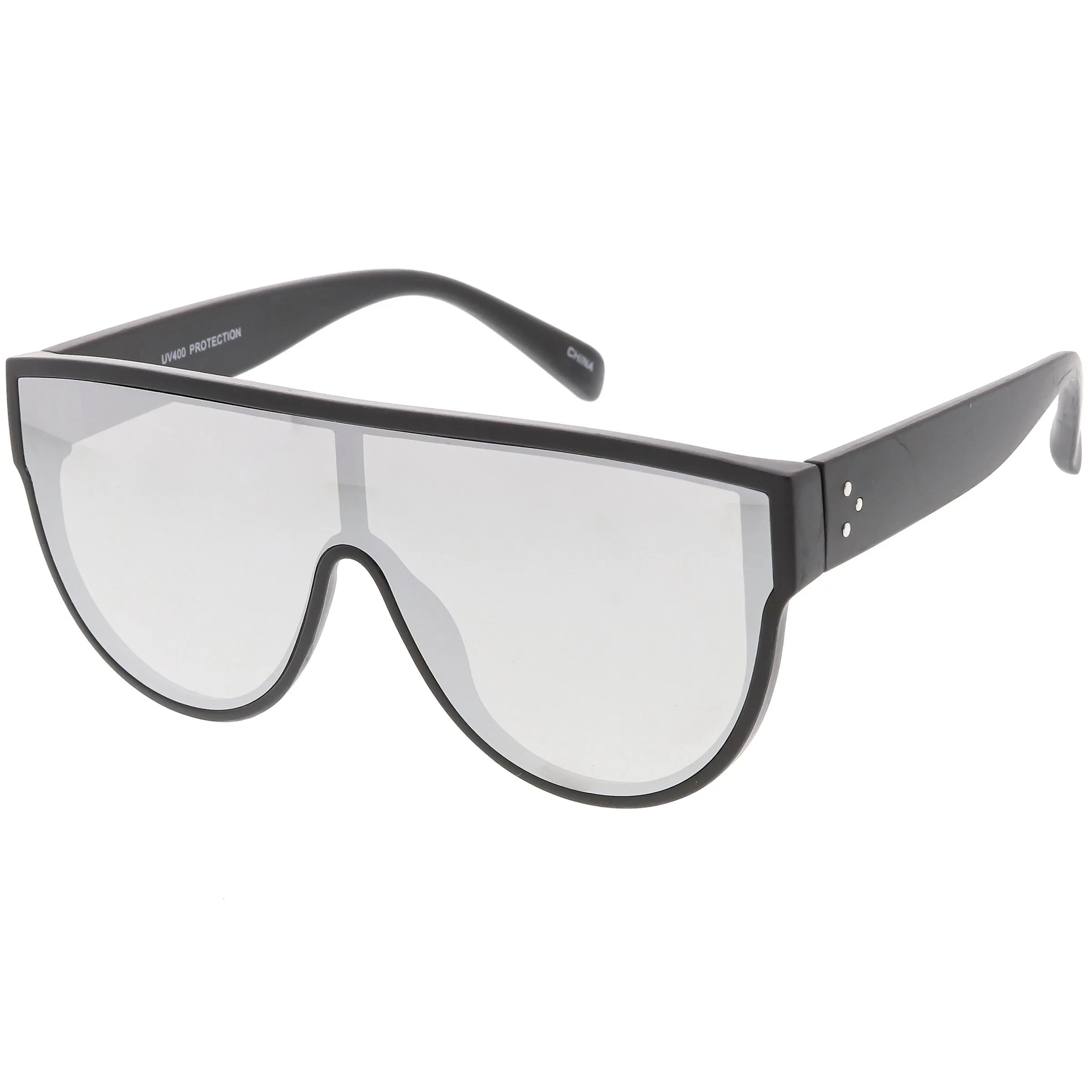 Retro Modern Infinity Mirrored Flat Lens Shield Sunglasses C558