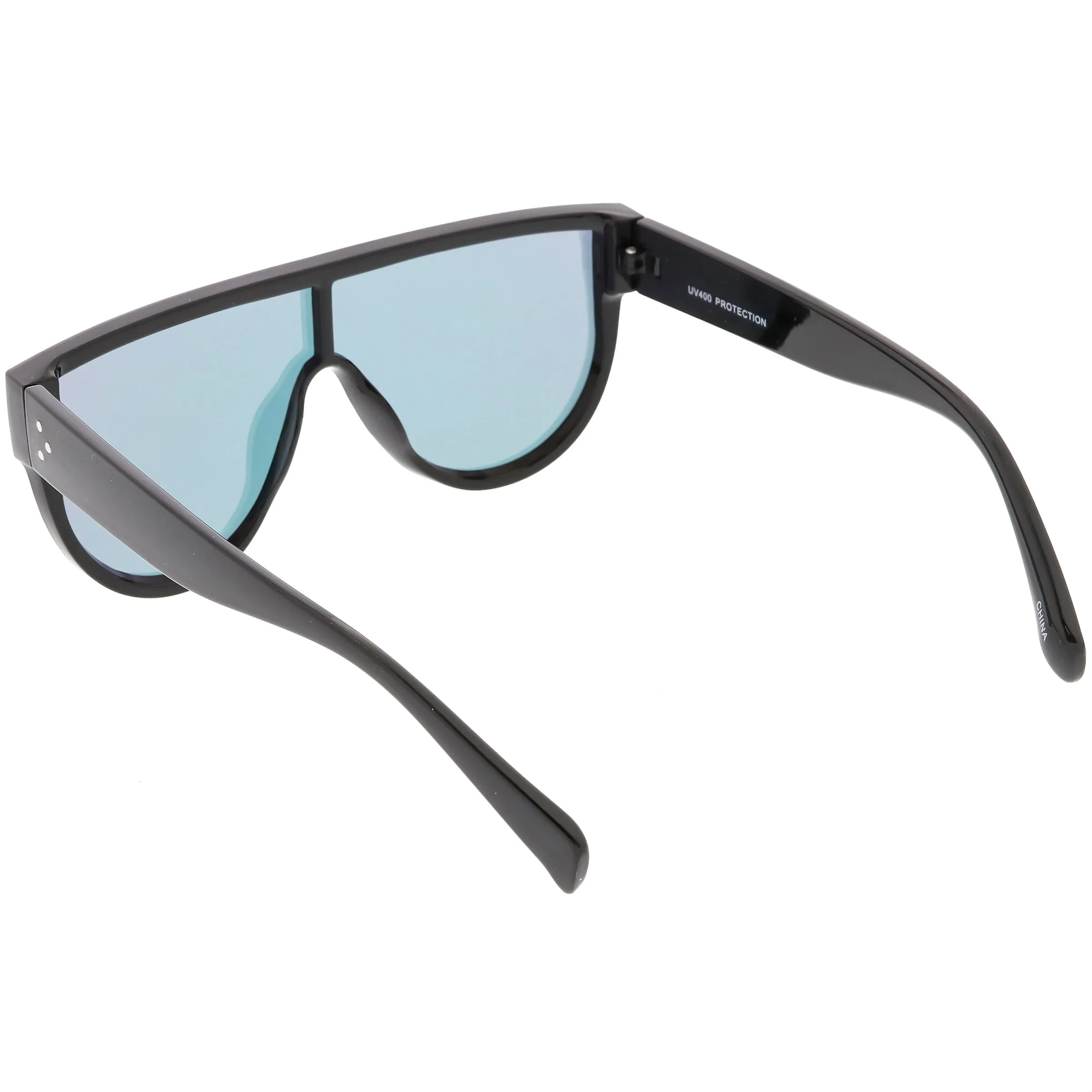 Retro Modern Infinity Mirrored Flat Lens Shield Sunglasses C558