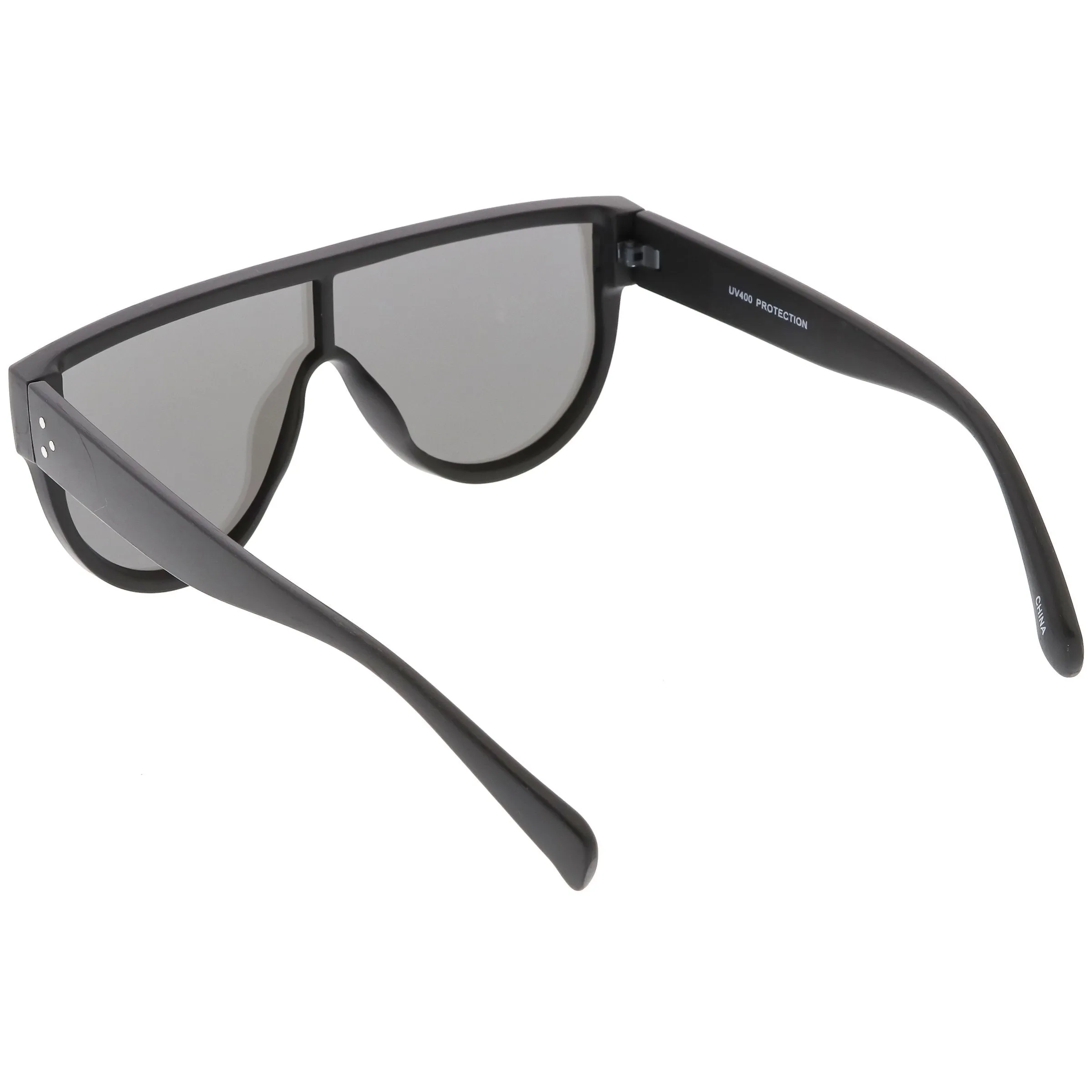 Retro Modern Infinity Mirrored Flat Lens Shield Sunglasses C558