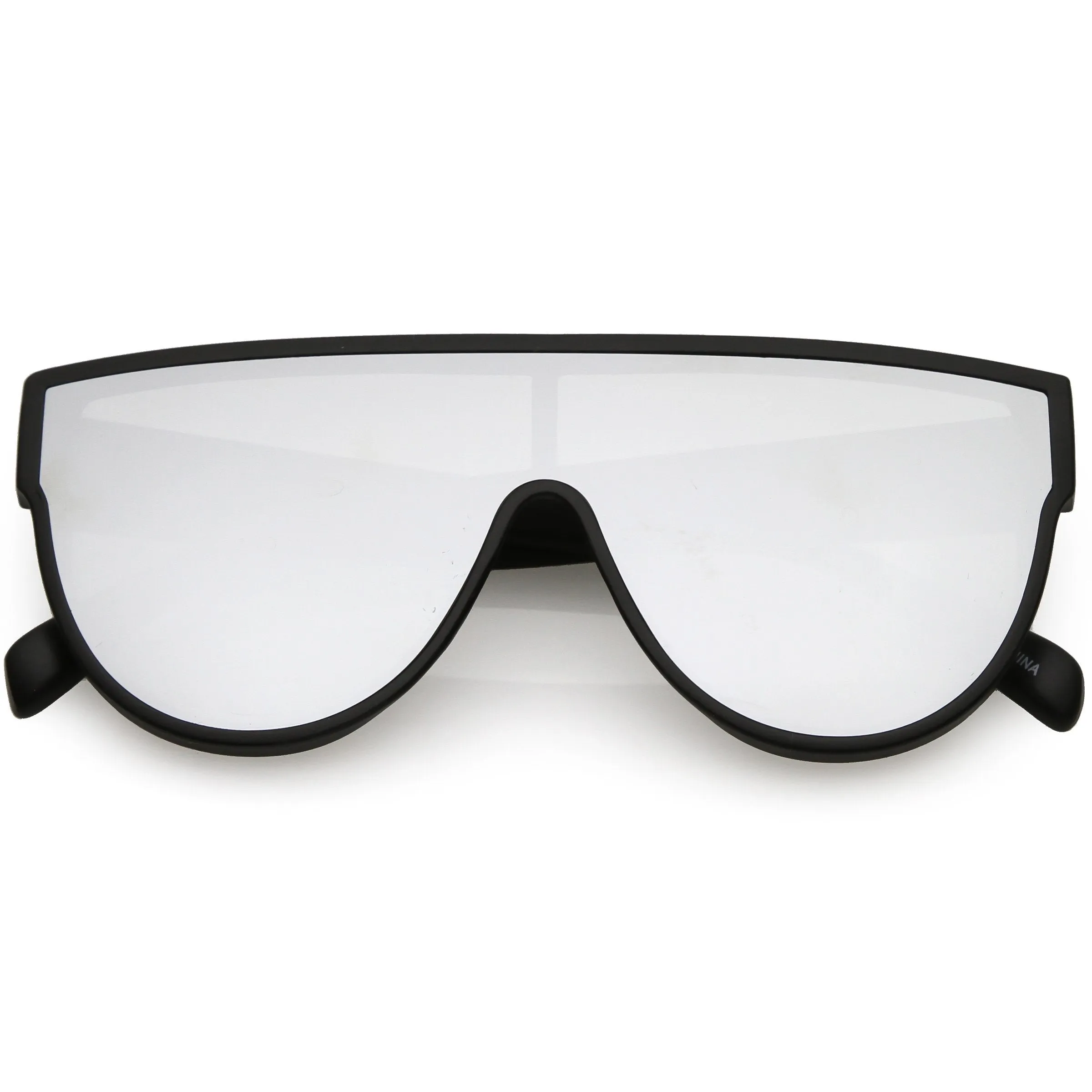 Retro Modern Infinity Mirrored Flat Lens Shield Sunglasses C558