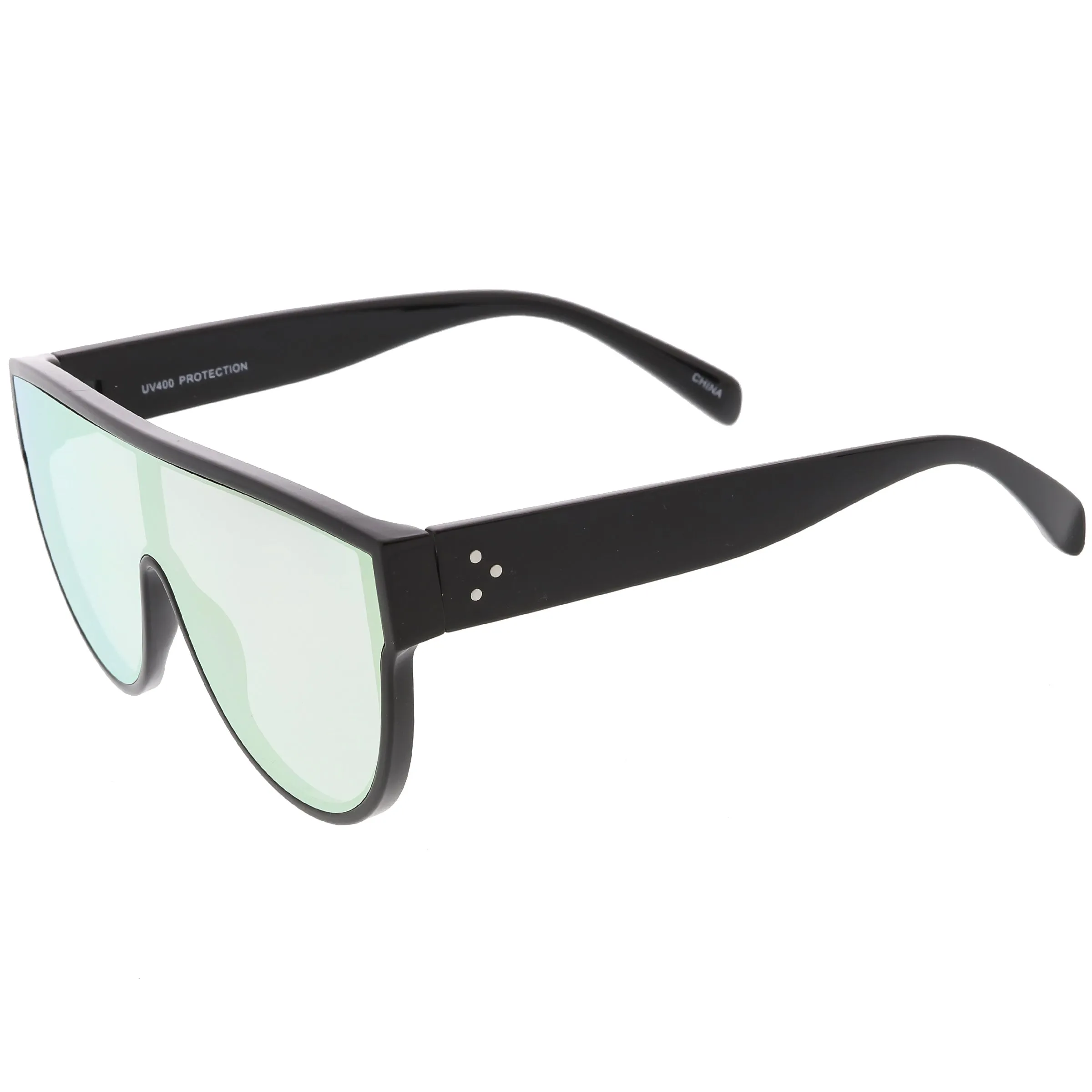 Retro Modern Infinity Mirrored Flat Lens Shield Sunglasses C558