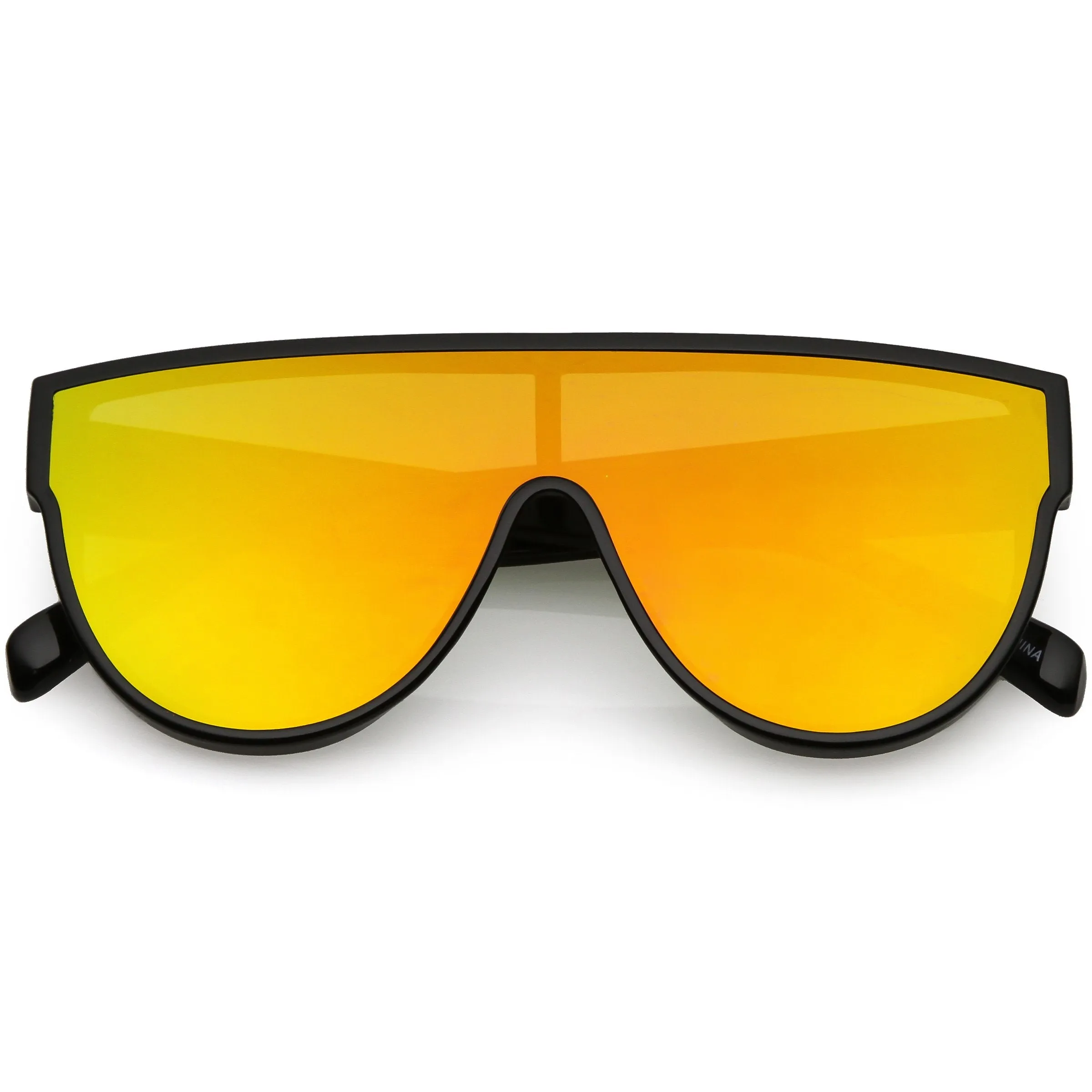 Retro Modern Infinity Mirrored Flat Lens Shield Sunglasses C558