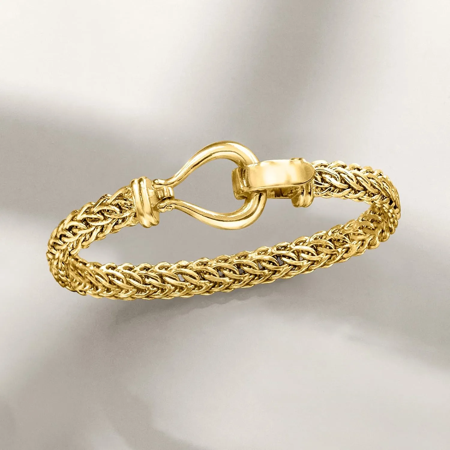Ross-Simons 18kt Gold Over Sterling Cestina-Link Bracelet