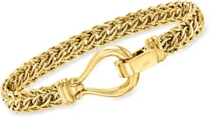 Ross-Simons 18kt Gold Over Sterling Cestina-Link Bracelet