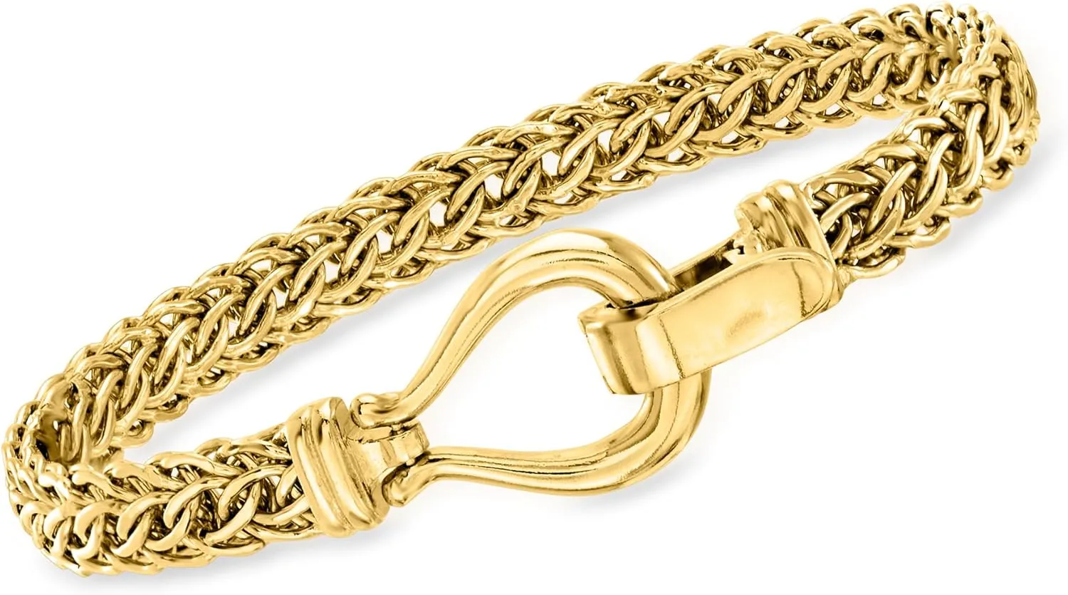 Ross-Simons 18kt Gold Over Sterling Cestina-Link Bracelet