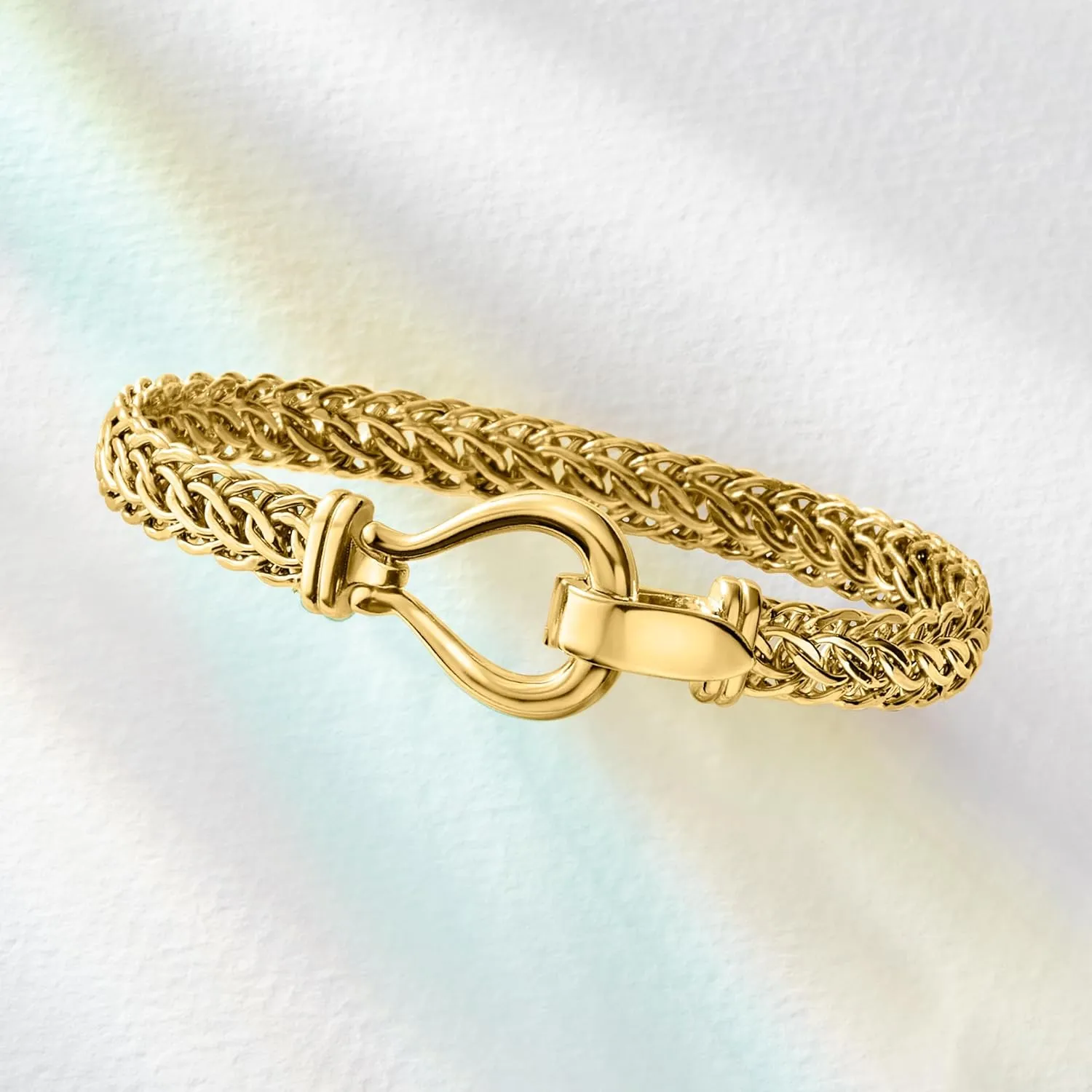 Ross-Simons 18kt Gold Over Sterling Cestina-Link Bracelet