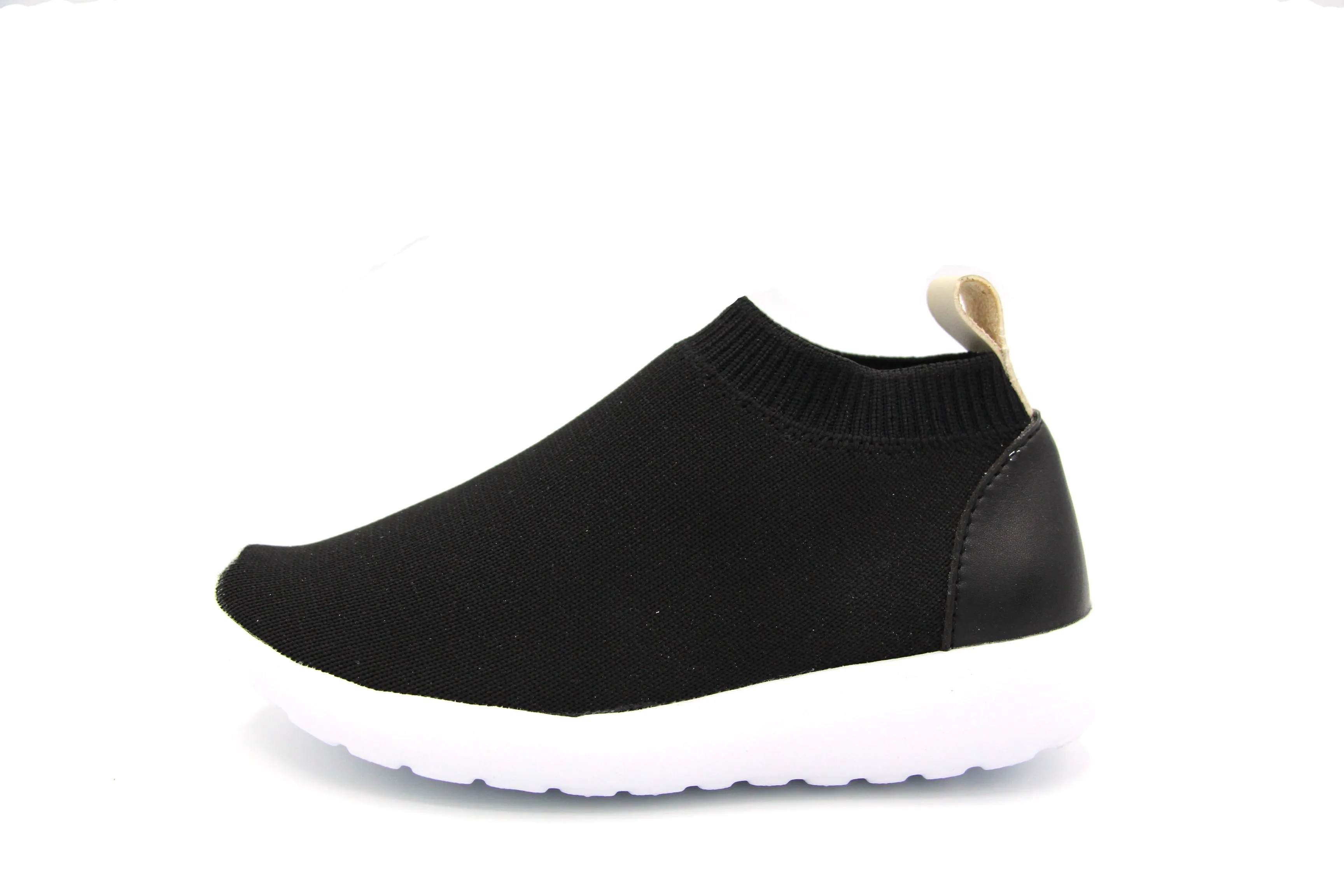 Ruby  Black FlyKnit Sneaker White Sole 221