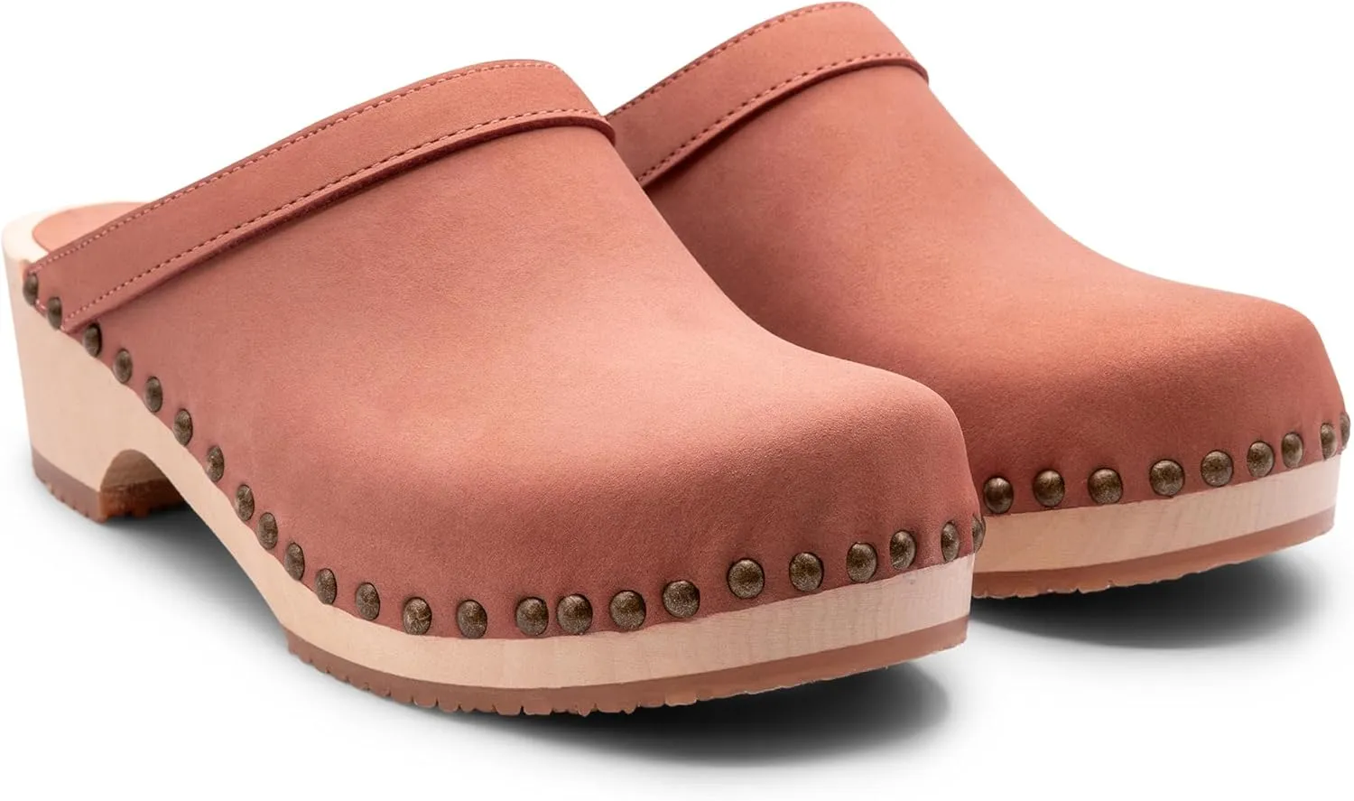 Sandgrens Handmade Swedish Wood Clogs for Women, Low Heel Mule | Athens