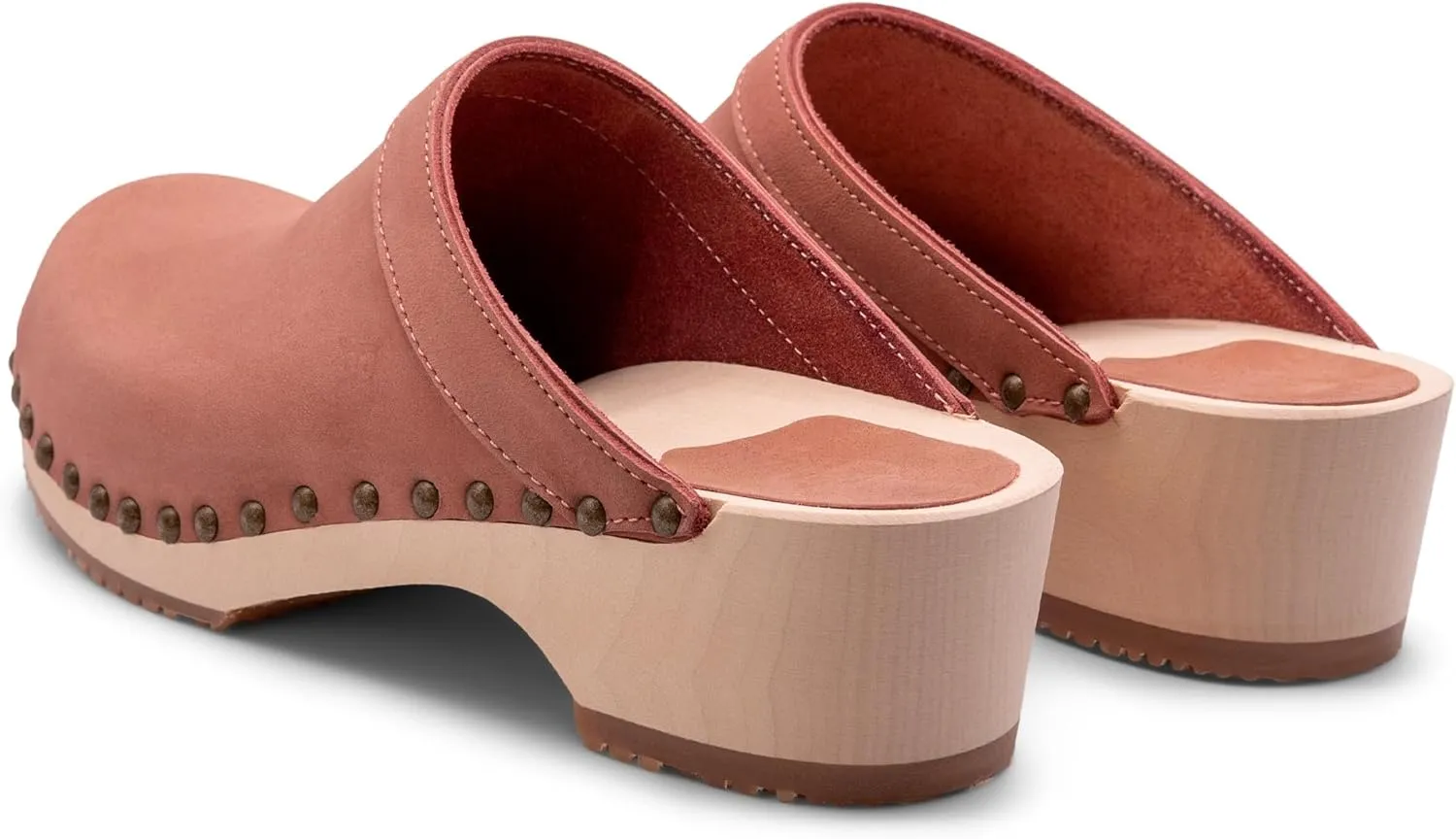 Sandgrens Handmade Swedish Wood Clogs for Women, Low Heel Mule | Athens