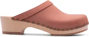 Sandgrens Handmade Swedish Wood Clogs for Women, Low Heel Mule | Athens