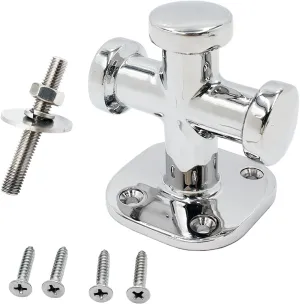 SHENGHUISS Dock Bollard Heavy Duty 63x63x81mm Single Cross Mooring Bitt Marine Stainless Steel 316 Hardware Rope Fasten Cleat w/Fasteners