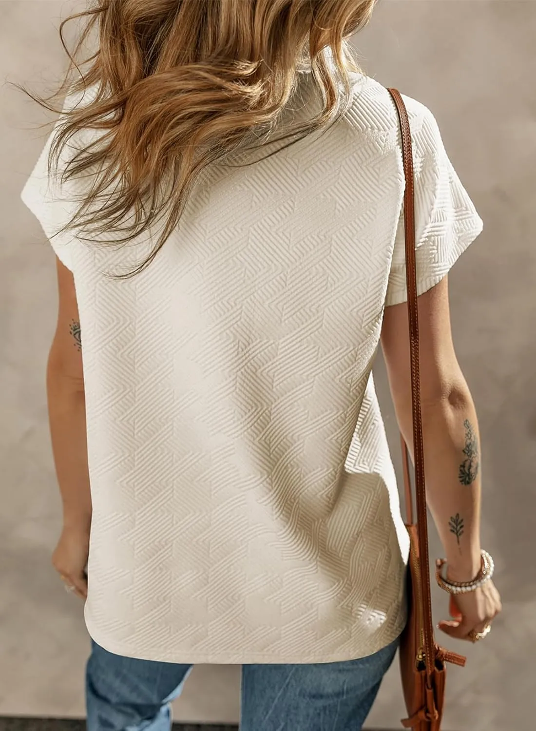 SHEWIN Women's Polo Shirts Casual Collared V Neck Short Sleeve T Shirt Tunic Tops Loose Fit