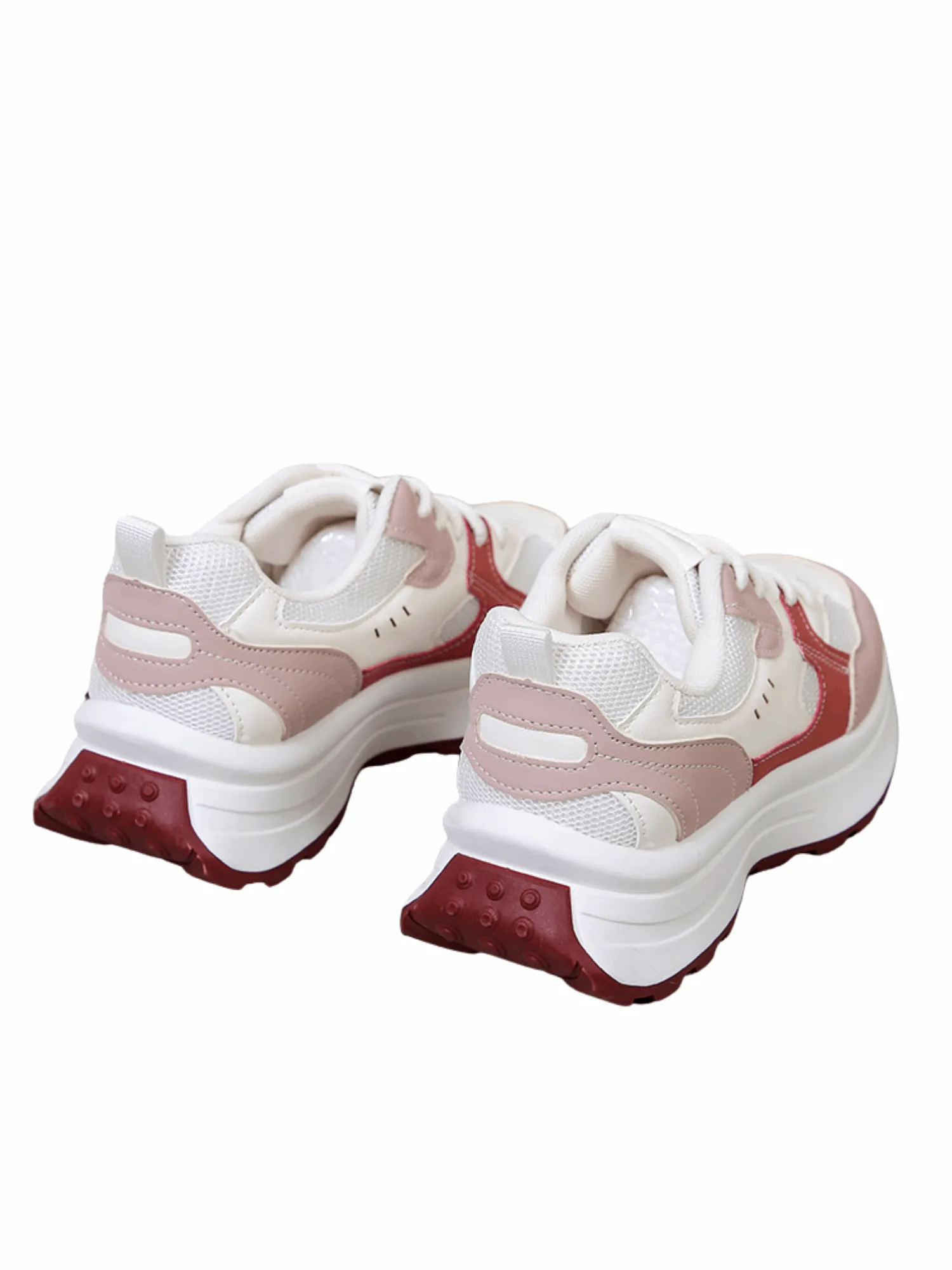 Simple Gear Lace-up Sneakers-Yellow