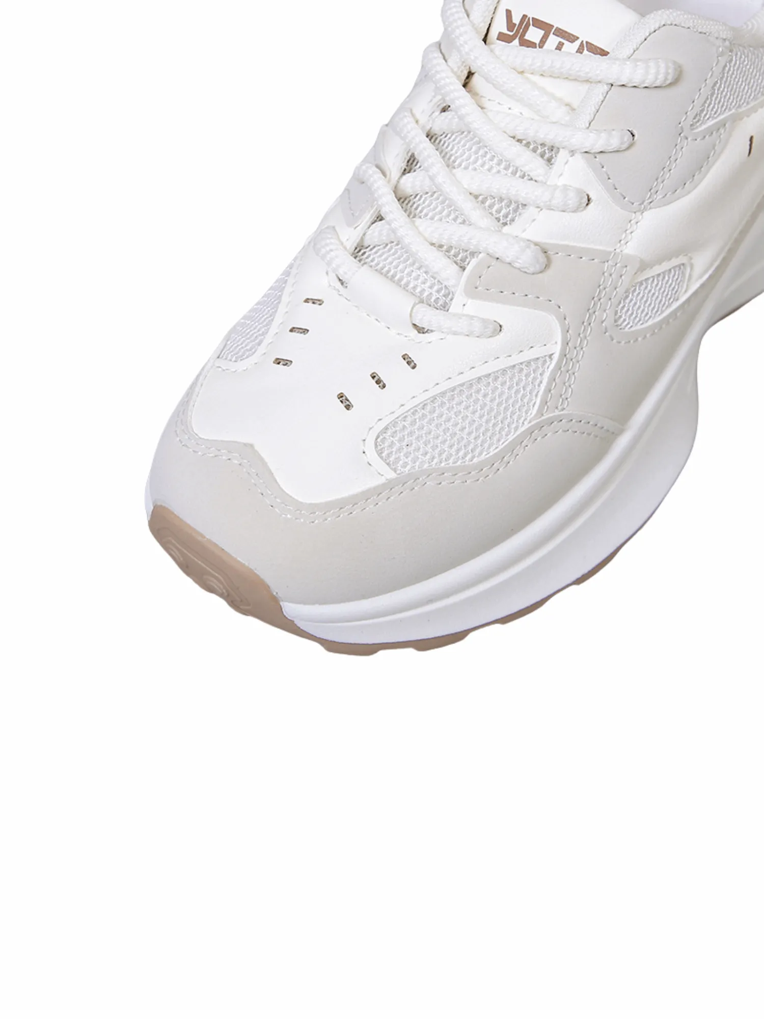 Simple Gear Lace-up Sneakers-Yellow