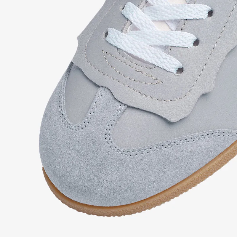 Sleek Blue nylon Lace-Up Sneakers