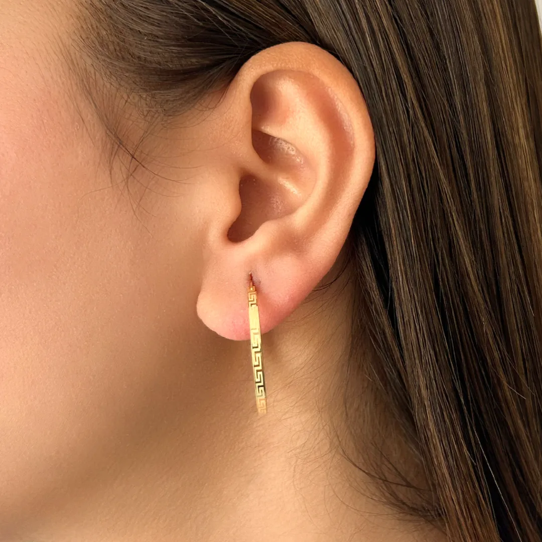 Sleek Flat Meander Hoops