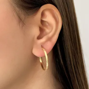 Sleek Flat Meander Hoops