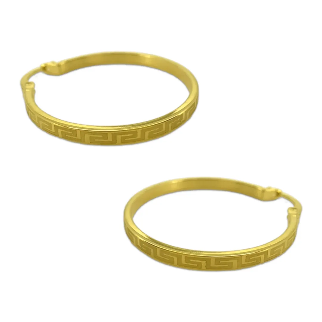 Sleek Flat Meander Hoops