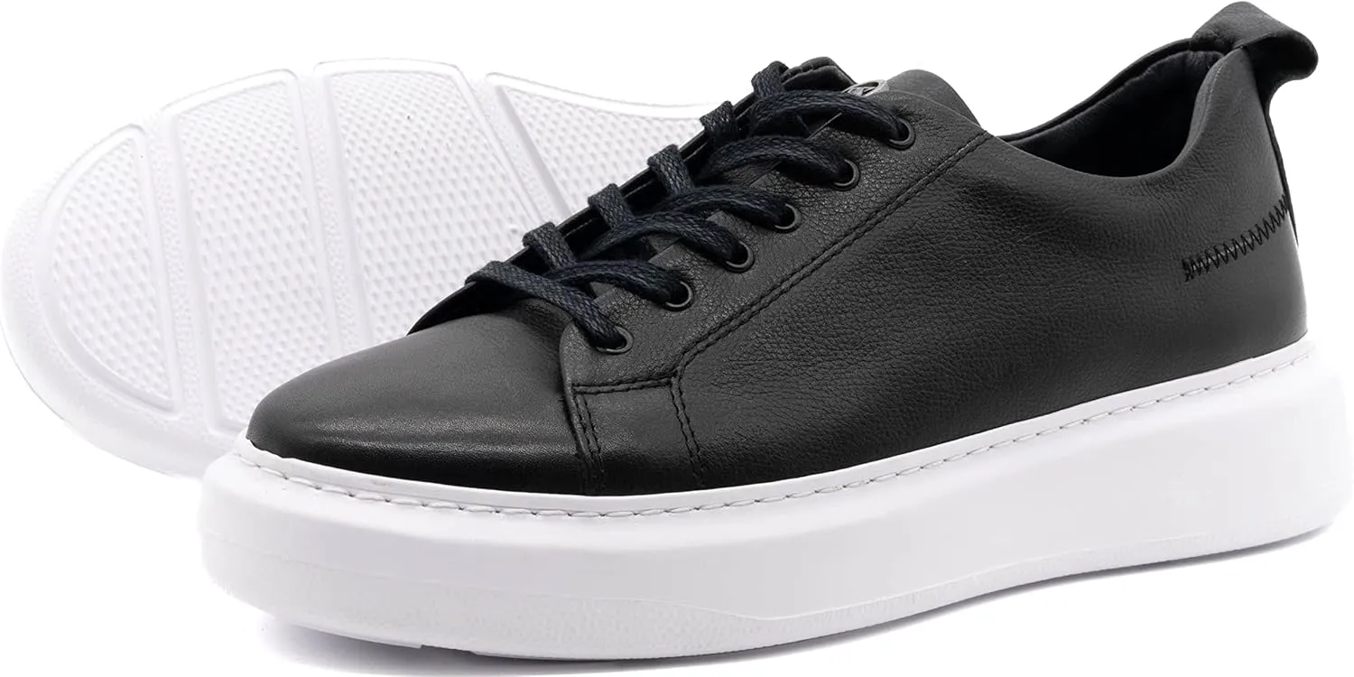 SOLL Luke Men's Casual Sneaker | Genuine Leather Oversized Thick Sole Shoes