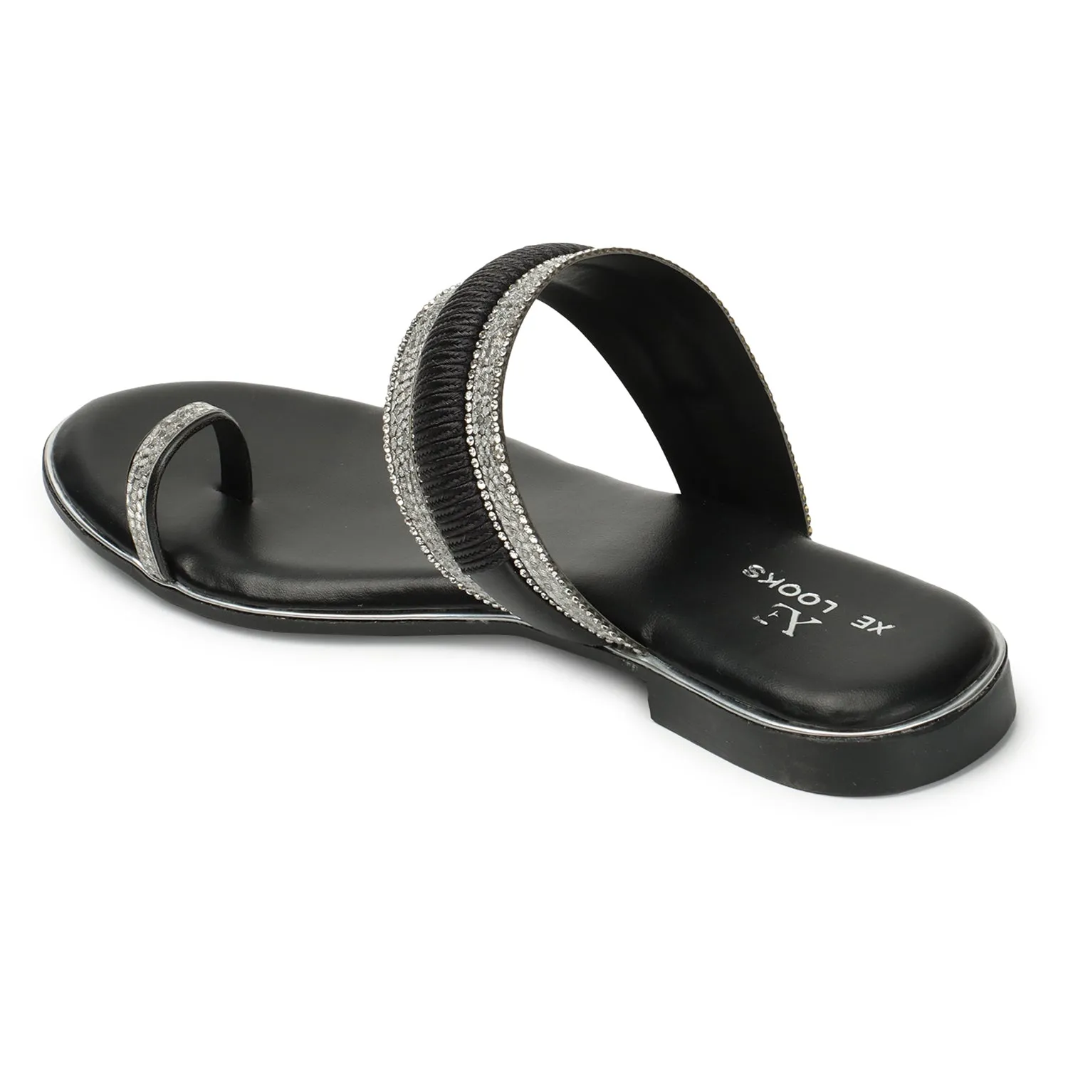 Sophisticated & Sleek Embroidered Design Ethnic Flat Slippers