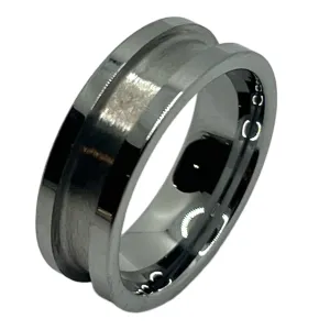 Special Buy Flat Edge tungsten channel inlay in 8.4 mm total width