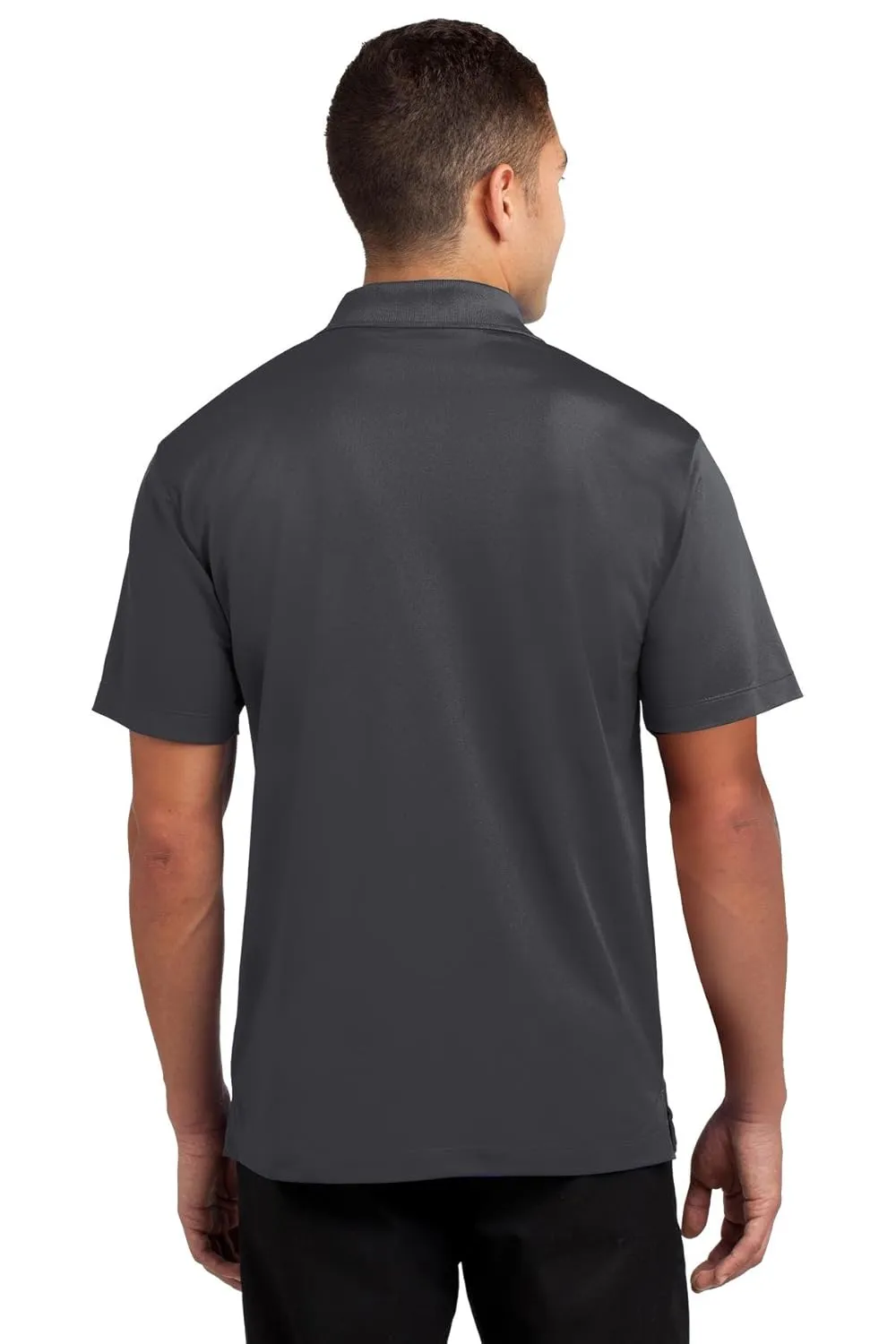 SPORT-TEK Unisex Tall Micropique Sport-Wick Polo | Short Sleeve Collared Shirt for Tall Men & Women, Casual Fit Top for Work, Tennis & Golf Iron Grey