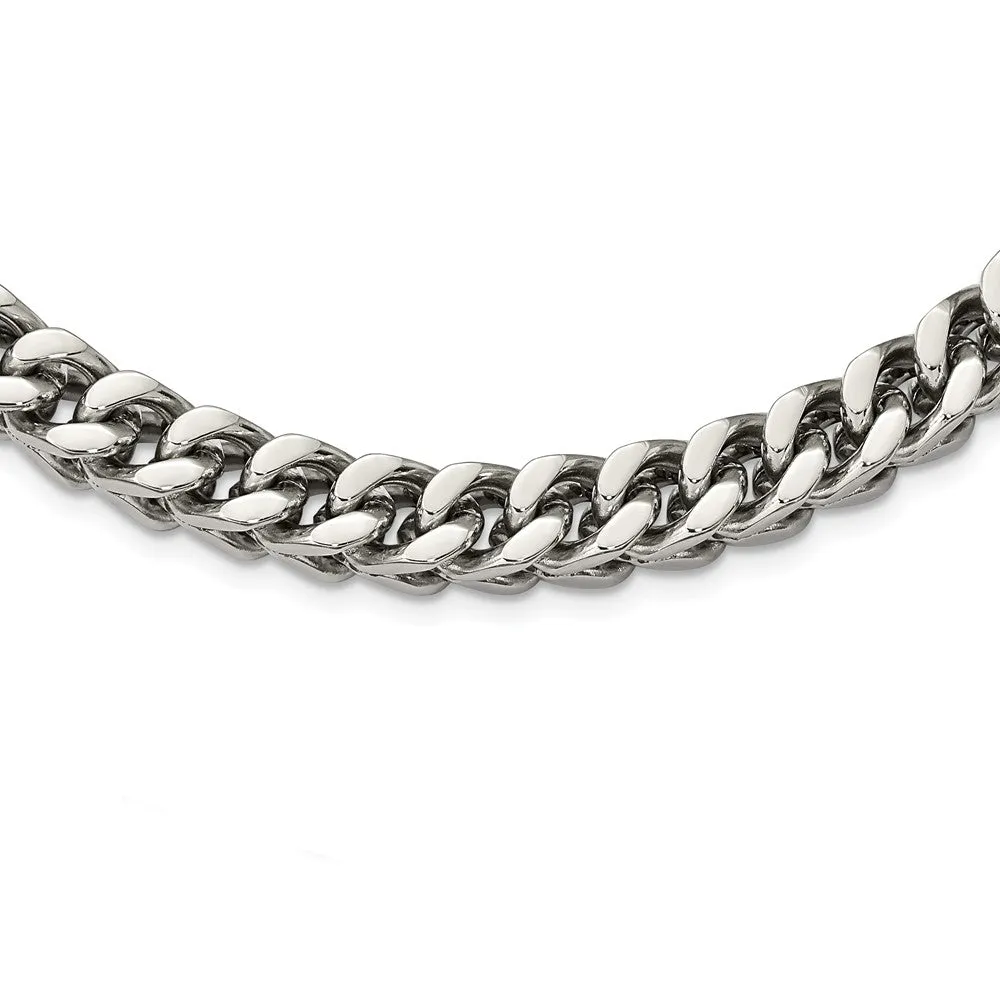 Stainless Steel Heavy Wheat 24in Necklace