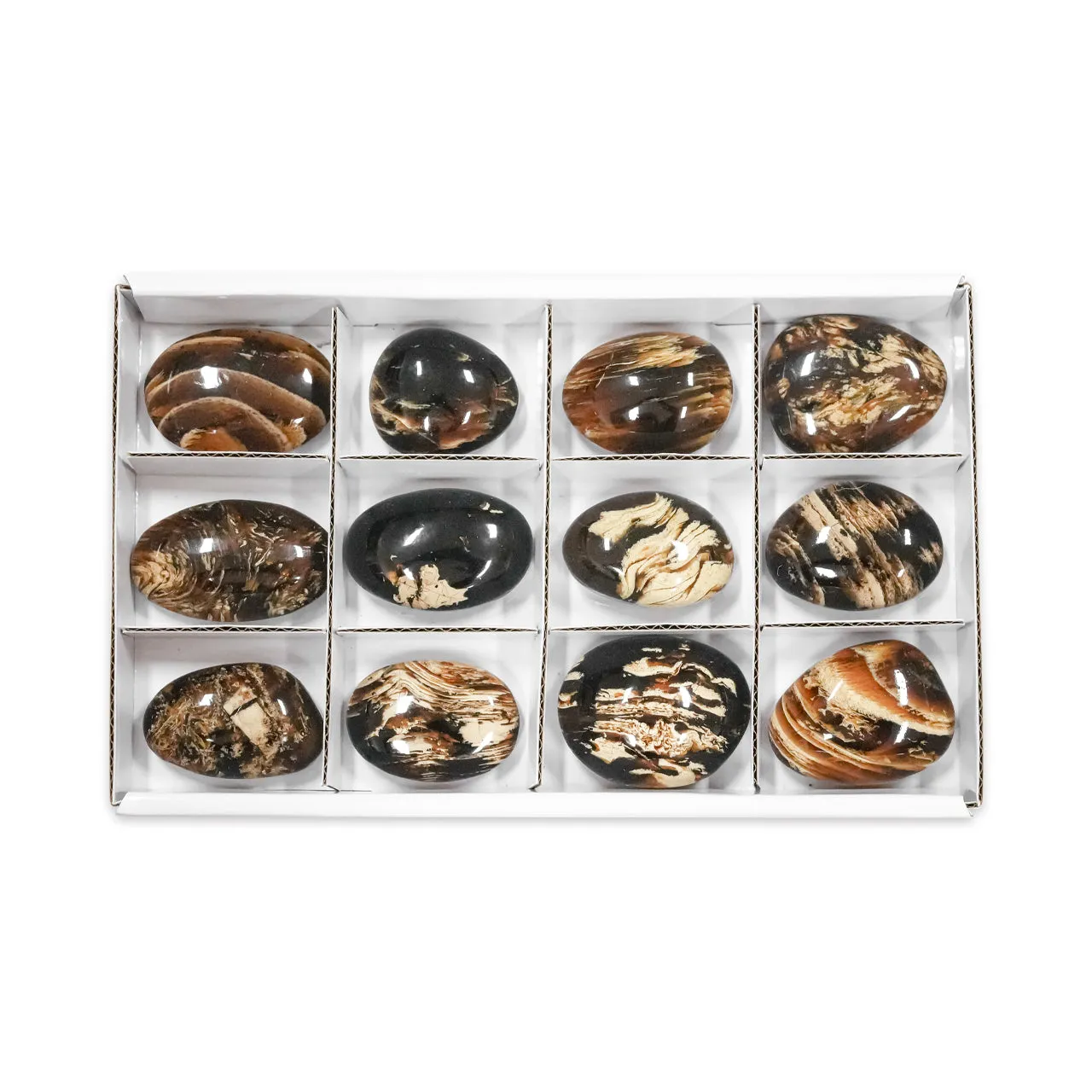 Starborn Milk and Honey Sumatra Amber Freeform Palm Stone 150g - 12 Pieces