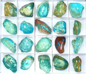 Starborn Semi-Polished Peruvian Blue Opal Collector 1000 grams - 20 pieces