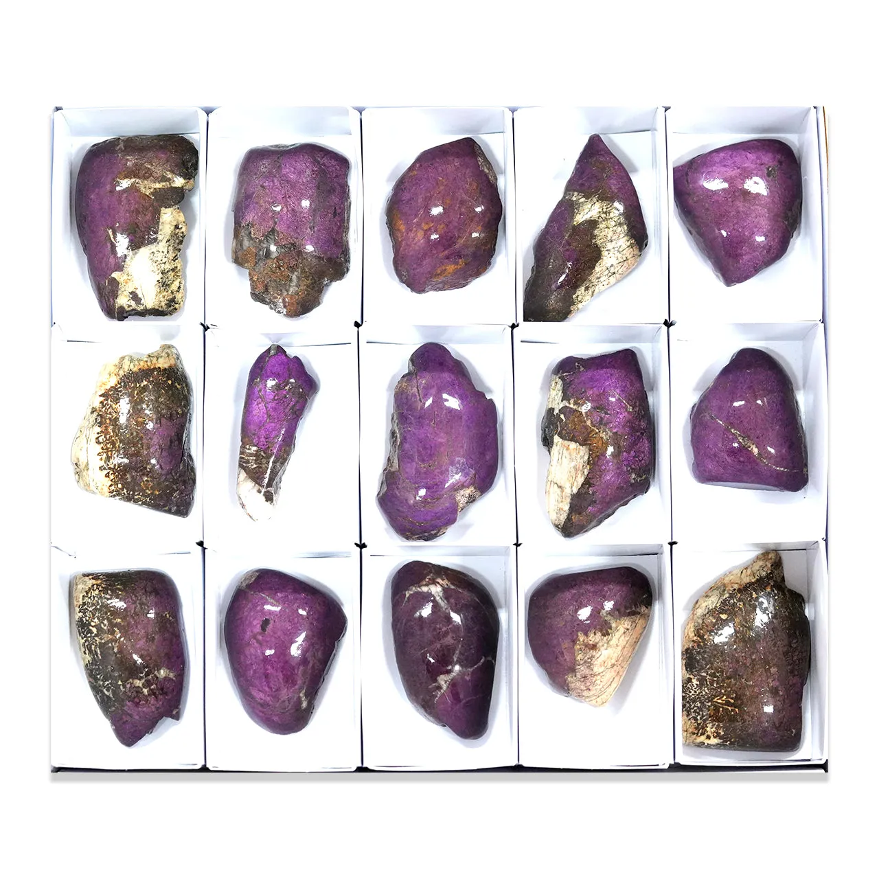 Starborn Semi-Polished Purpurite 2000 grams - 15 pieces