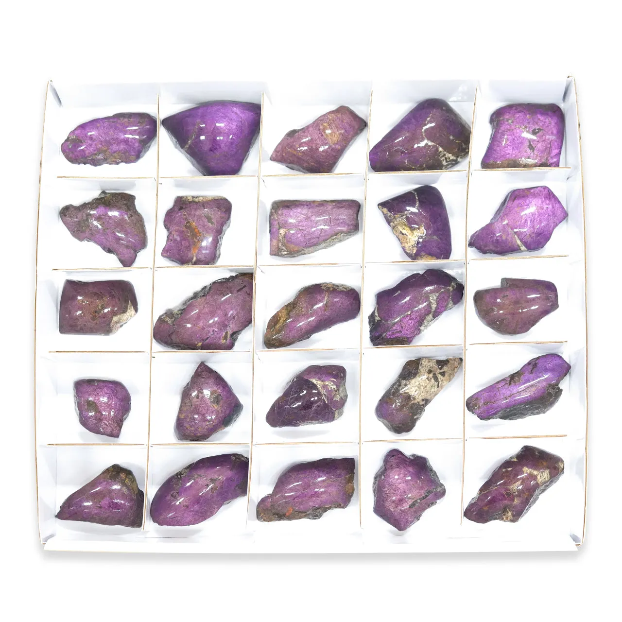 Starborn Semi-Polished Purpurite Collector 2000 grams - 25 pieces