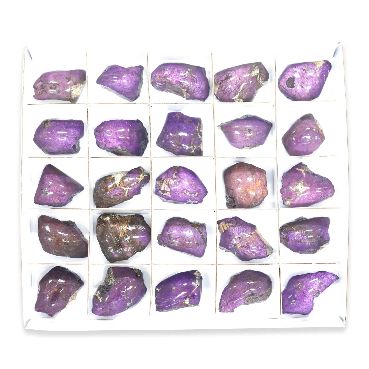 Starborn Semi-Polished Purpurite Collector 2000 grams - 25 pieces