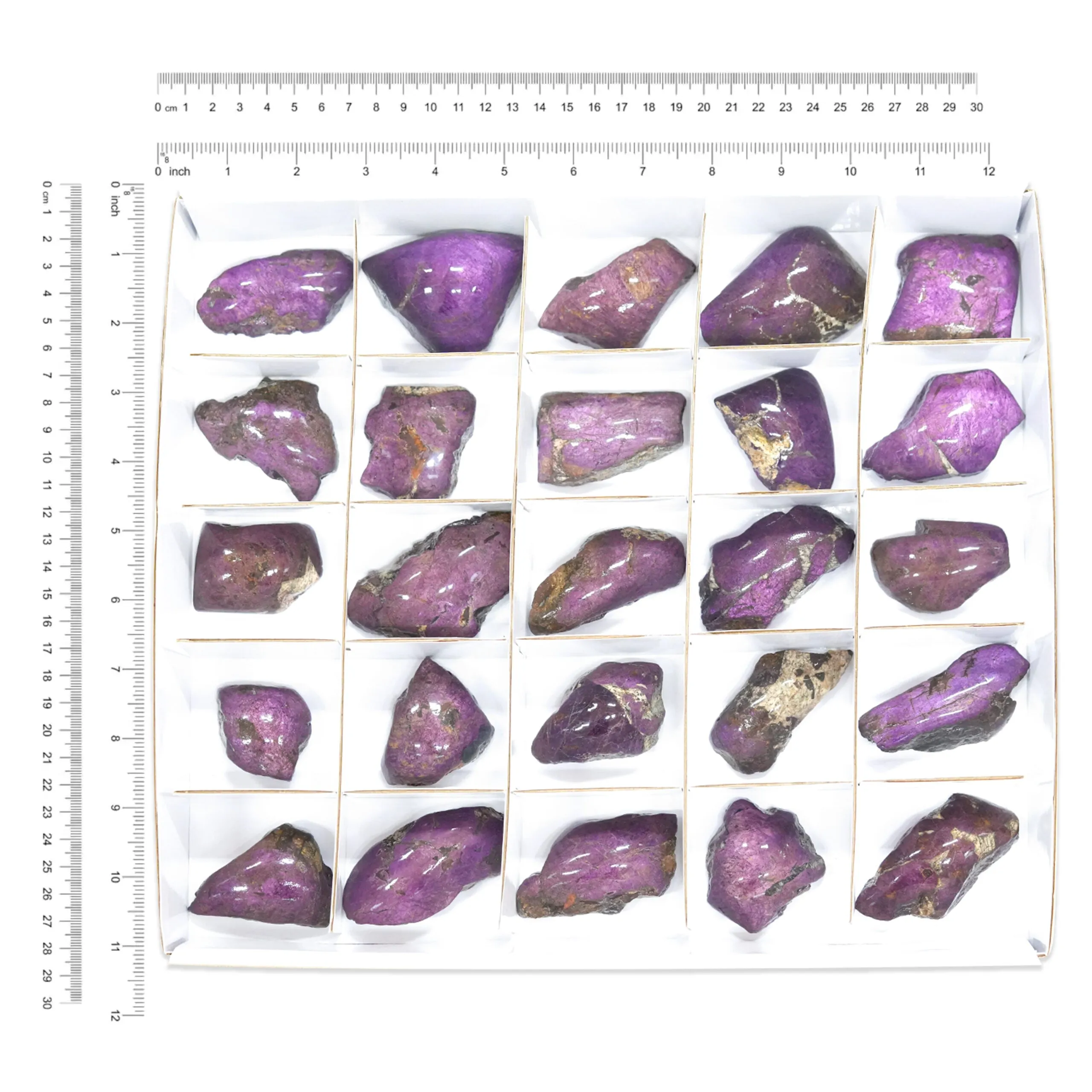 Starborn Semi-Polished Purpurite Collector 2000 grams - 25 pieces