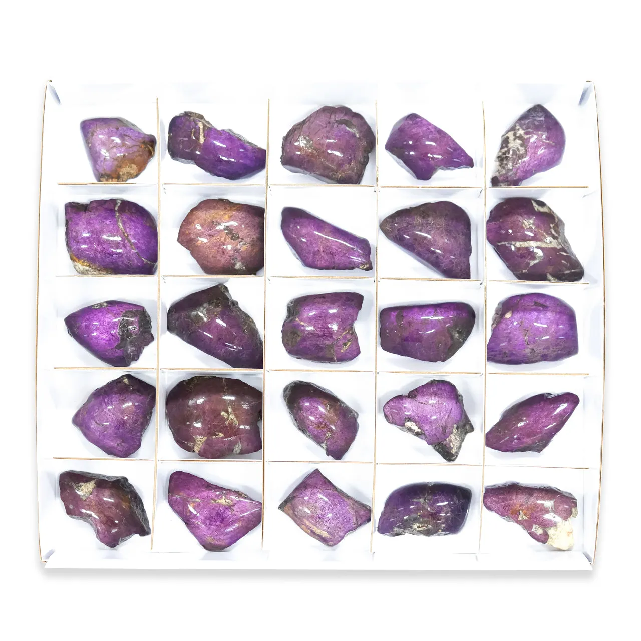 Starborn Semi-Polished Purpurite Collector 2000 grams - 25 pieces
