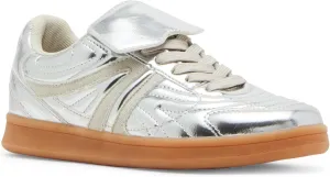 Steve Madden Women's Madrid Sneaker, Silver, 6.5