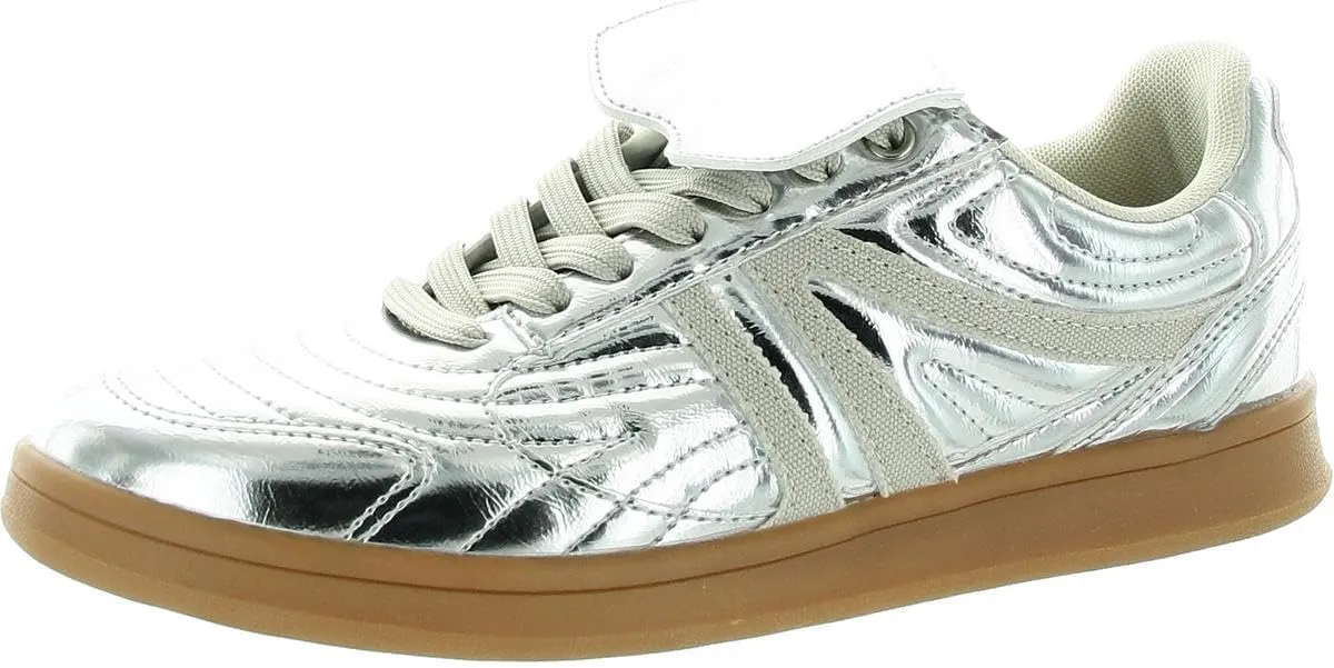 Steve Madden Women's Madrid Sneaker, Silver, 8