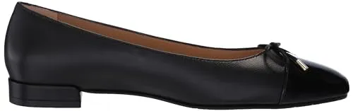 Stuart Weitzman Women's Sleek Bow Flat Ballet, Black, 7