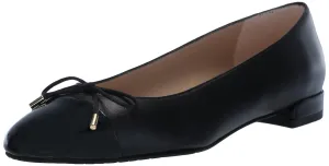 Stuart Weitzman Women's Sleek Bow Flat Ballet, Black, 7