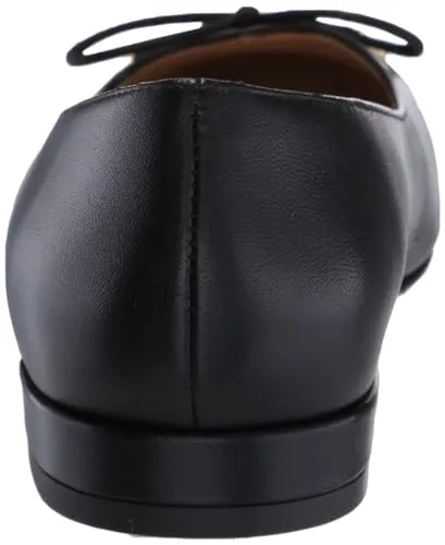Stuart Weitzman Women's Sleek Bow Flat Ballet, Black, 7