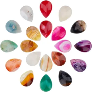 SUPERFINDINGS Gemstones Cabochons Flatback Healing Quartz Chakra Crystal Stones Cabochons for Jewelry Making