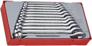 Teng Tools 12 Piece 12 Point Metric Combination Wrench Set (8MM-19MM) - TT1236, Red, 1 - pack