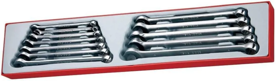 Teng Tools 12 Piece Extra Long Metric 12 Point Combination Wrench Set (8mm to 19mm) - TTXLMP12