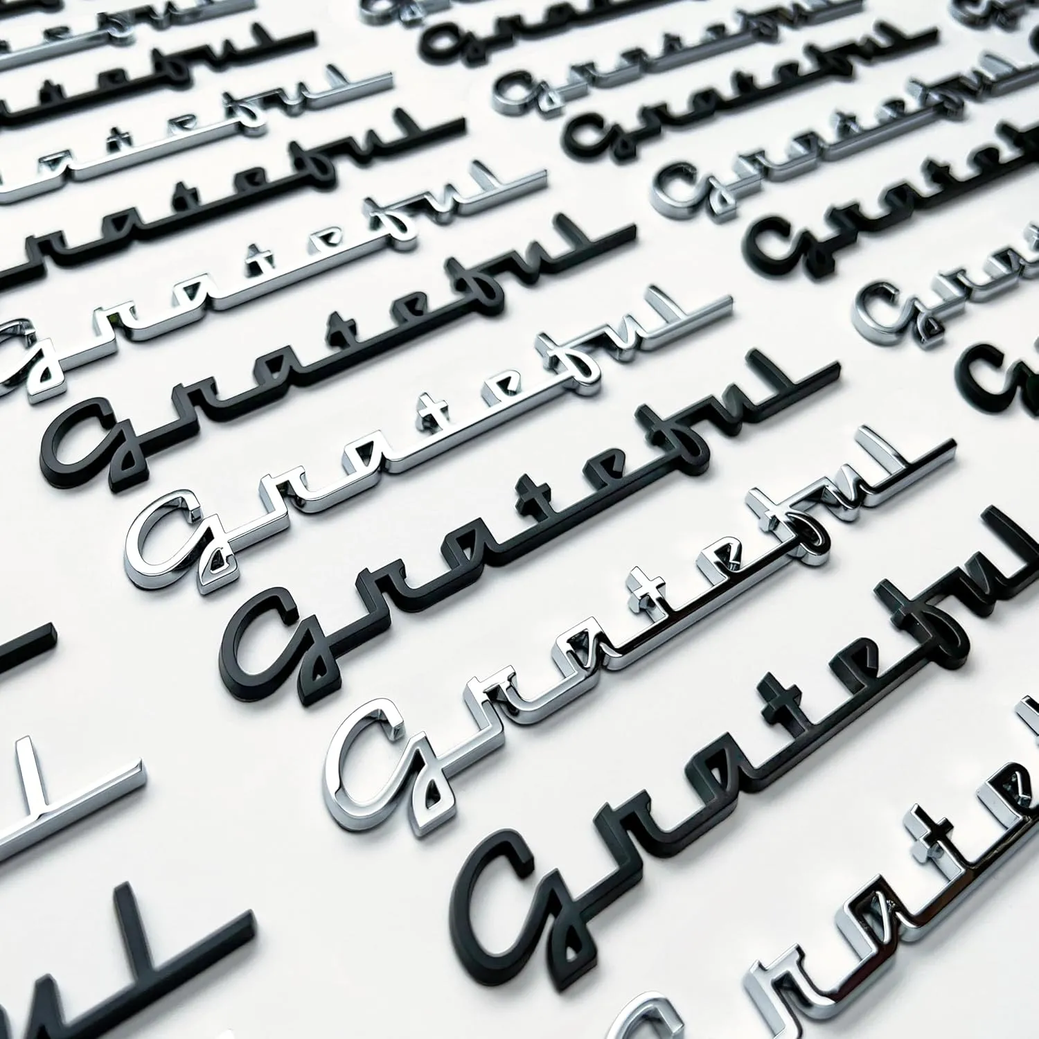 The Grateful Car Badge Emblem in Chrome - Regular